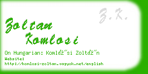 zoltan komlosi business card